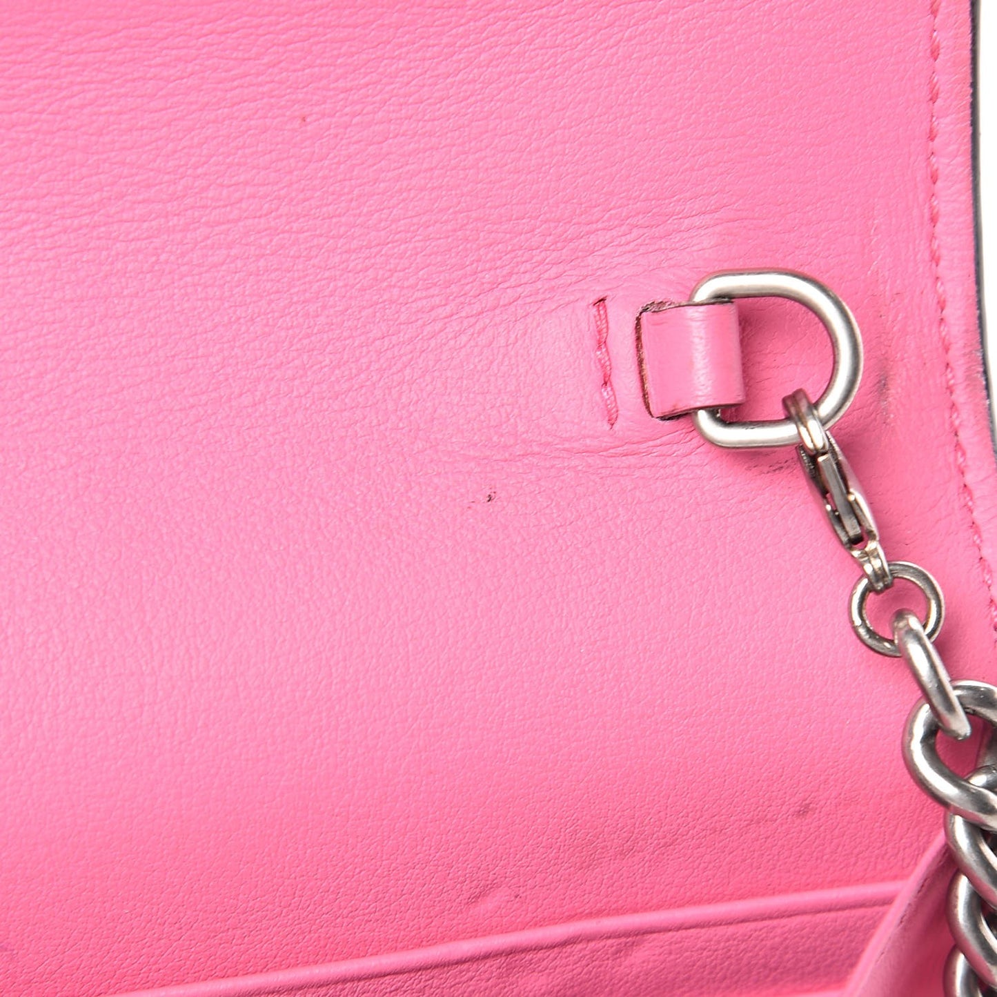GG Supreme Monogram Mini Dionysus Chain Wallet Beige Pink