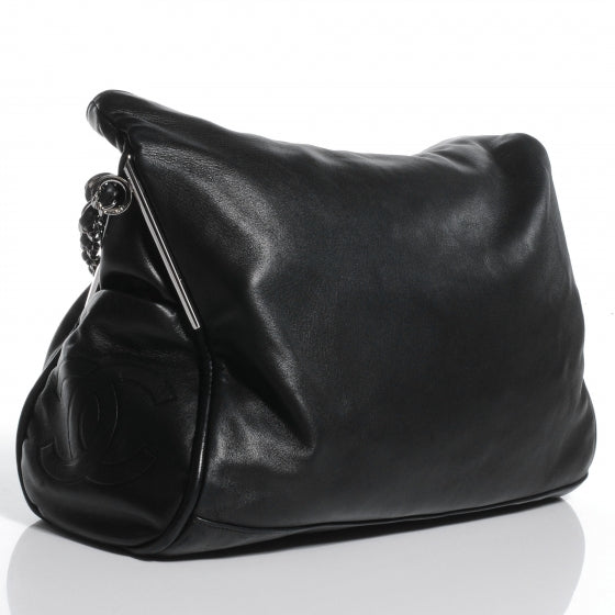 Lambskin Large Ultimate Soft Tote Black