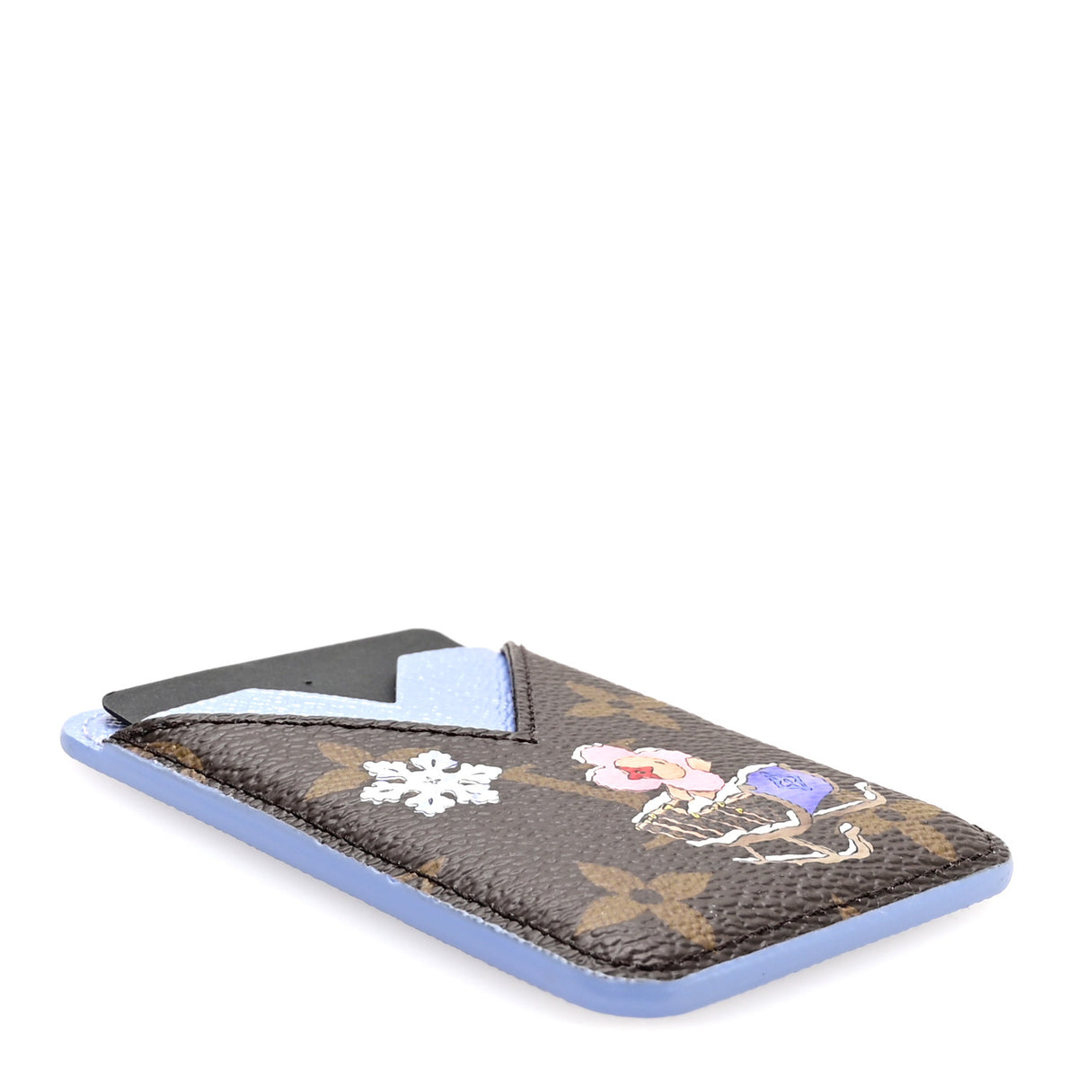 Louis Vuitton Monogram Magnet Vivienne Card Holder Blue Frost 4 of 5