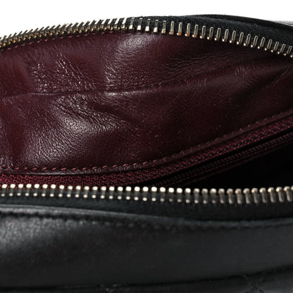 Chanel Lambskin Quilted Small Diamond CC Camera Case Black 12 of 14