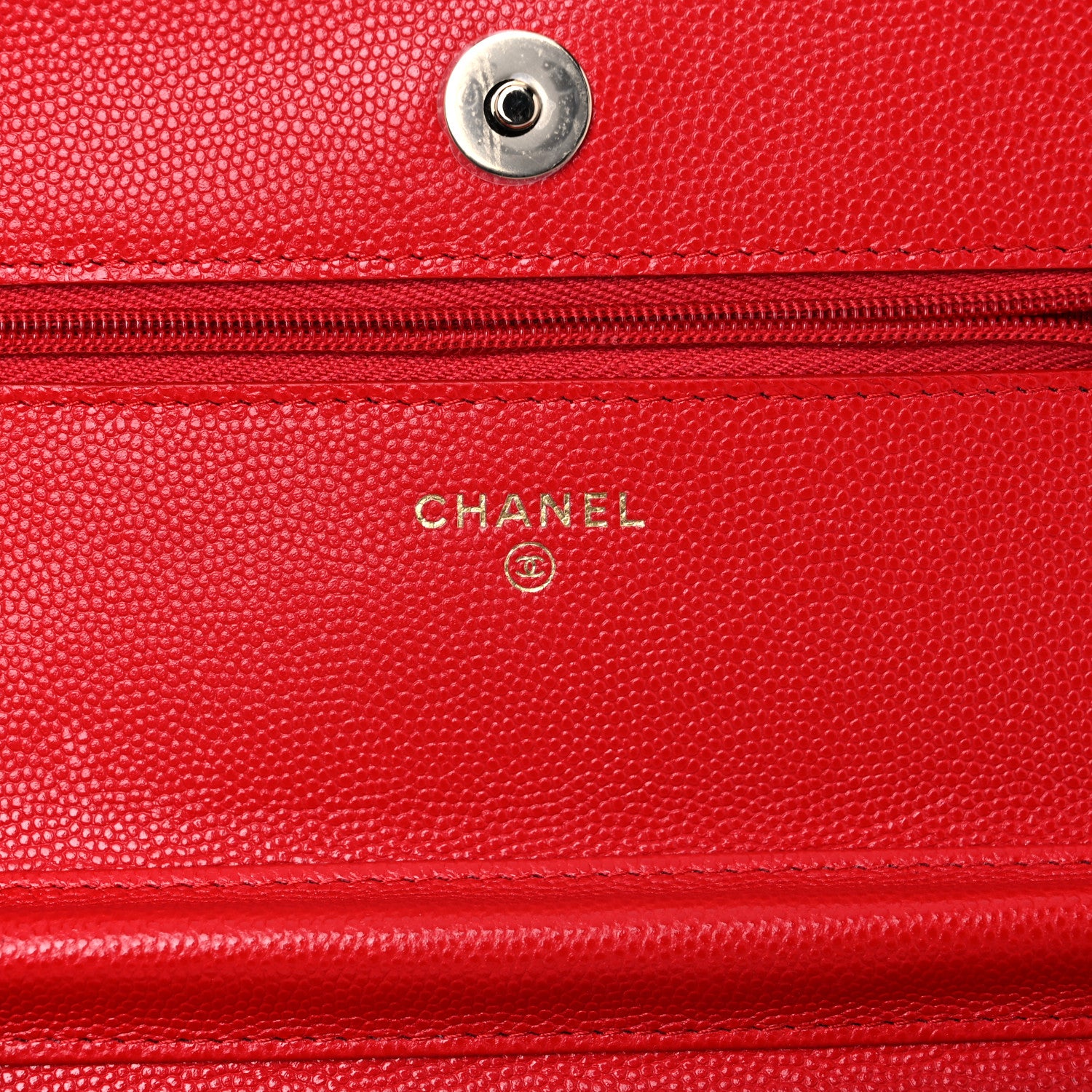 Chanel Caviar Quilted Wallet On Chain WOC Red 6 of 11