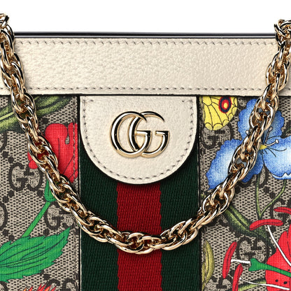 Gucci GG Supreme Monogram Flora Web Small Ophidia Chain Shoulder Bag White 11 of 11