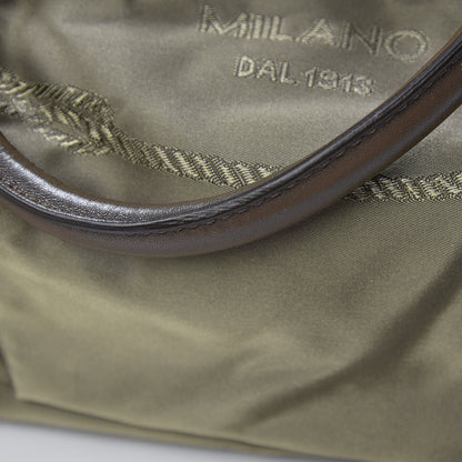 Prada Tessuto Nylon Jacquard Logo Tote Fumo 11 of 12