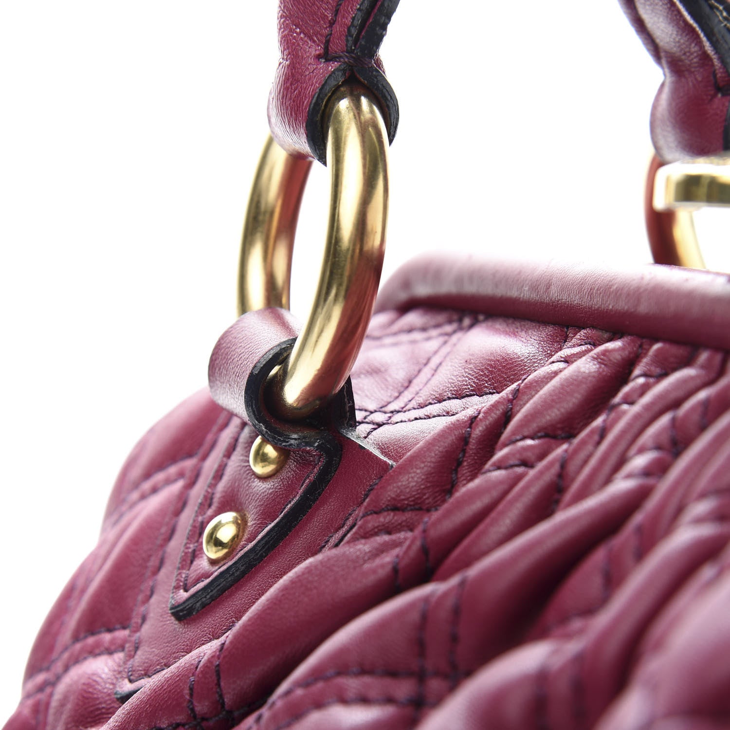 Marc Jacobs Lambskin Quilted Stam Violet 14 of 20