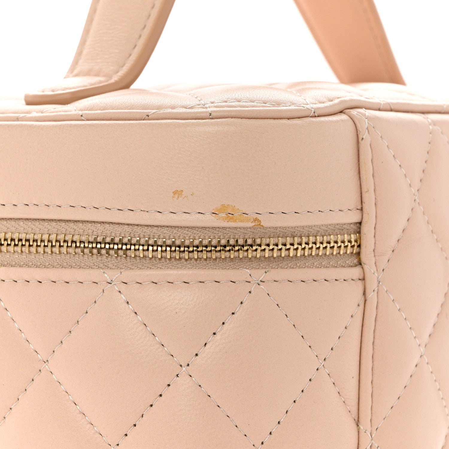 Chanel Lambskin Quilted Large Vanity Pouch Beige Clair 8 of 9