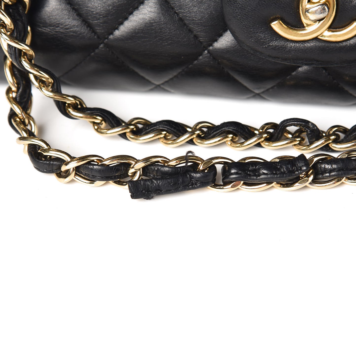 Lambskin Quilted Maxi Single Flap Black