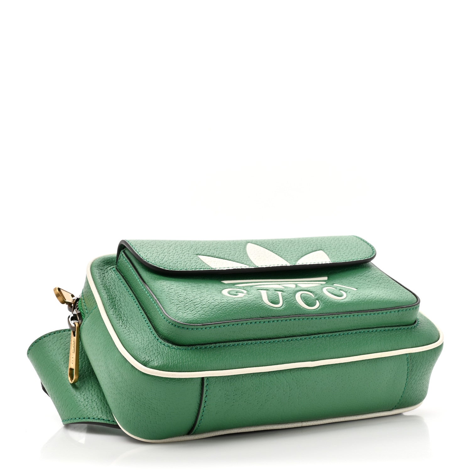 Gucci X ADIDAS Textured Dollar Calfskin Belt Bag Green 4 of 12