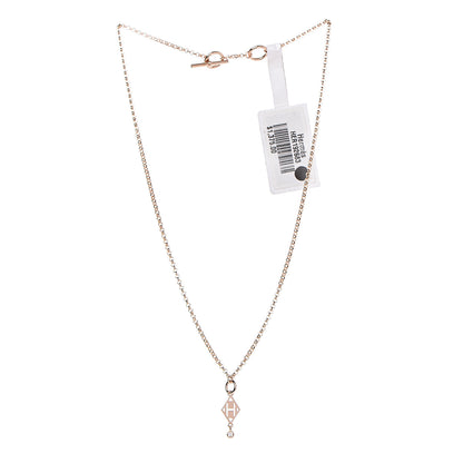 Hermes 18K Rose Gold Diamond Gambade Pendant Necklace 3 of 8