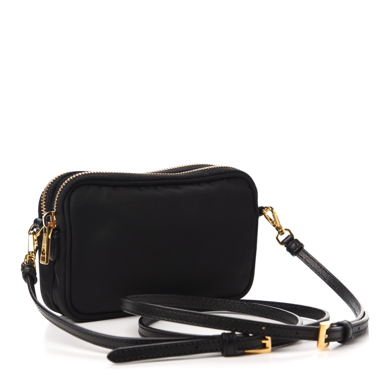 Prada Tessuto Nylon Mini Camera Crossbody Bag Black 3 of 9