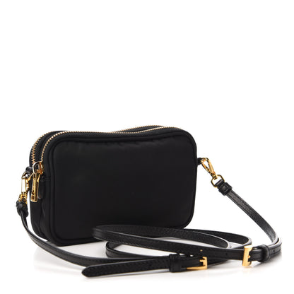 Prada Tessuto Nylon Mini Camera Crossbody Bag Black 3 of 9