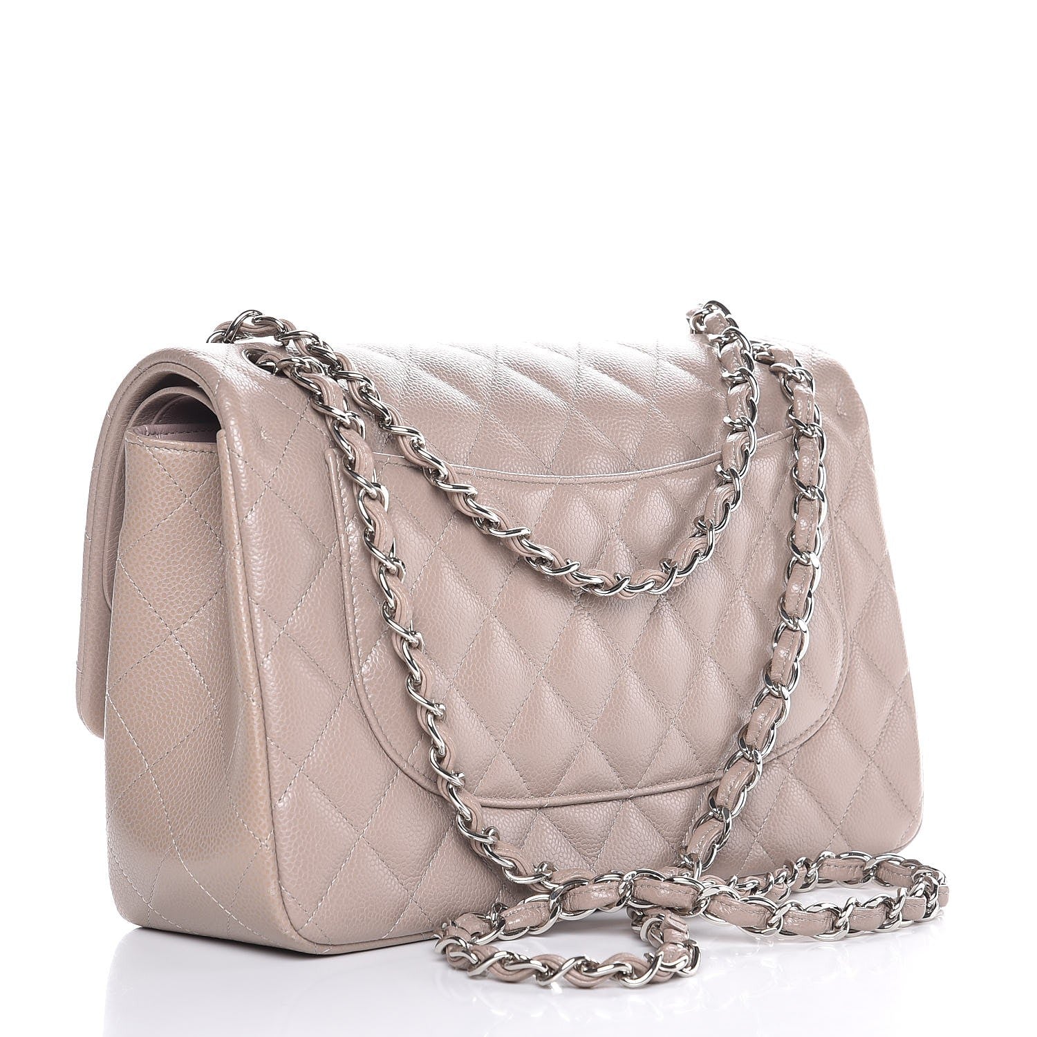 Chanel Caviar Quilted Jumbo Double Flap Taupe 3 of 7