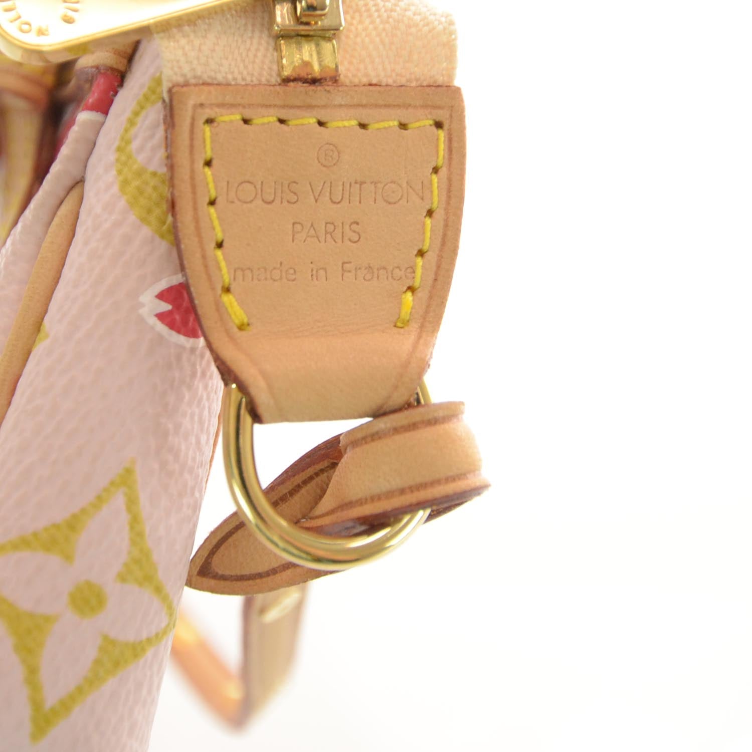 Louis Vuitton Monogram Cherry Blossom Pochette Accessories Red 6 of 8