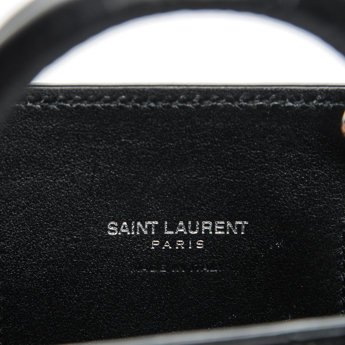 Calfskin Crocodile Embossed Nano Sac De Jour Black