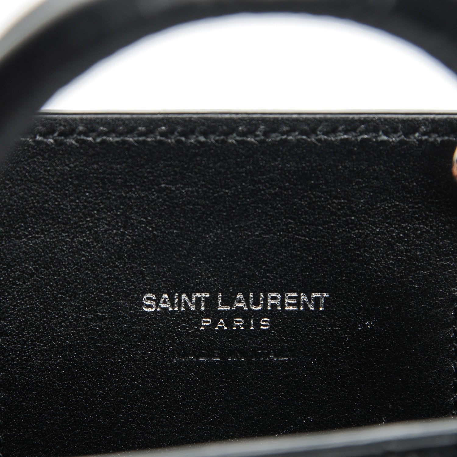 Saint Laurent Calfskin Crocodile Embossed Nano Sac De Jour Black 5 of 5