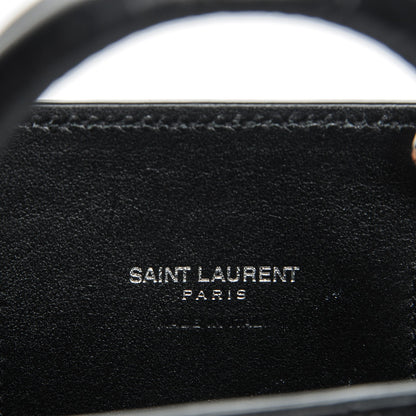 Saint Laurent Calfskin Crocodile Embossed Nano Sac De Jour Black 5 of 5
