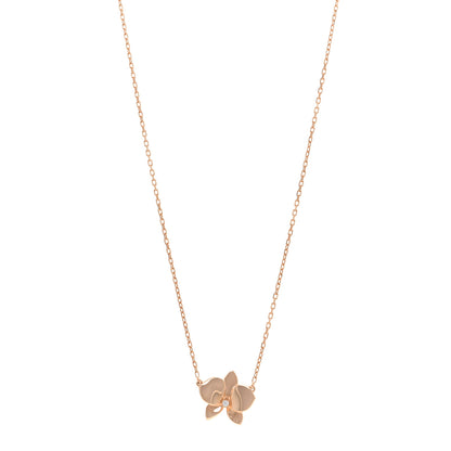 Cartier 18K Pink Gold Diamond Caresse D'Orchidees Par Cartier Pendant Necklace 1 of 5
