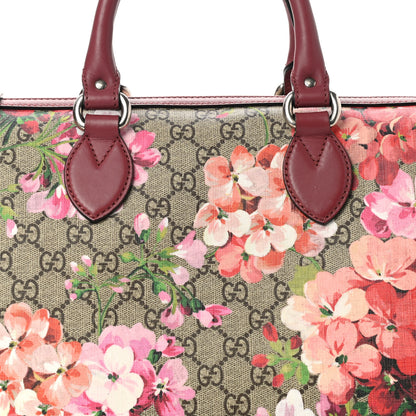 Gucci GG Supreme Monogram Blooms Medium Boston Beige Multicolor Dry Rose 8 of 13