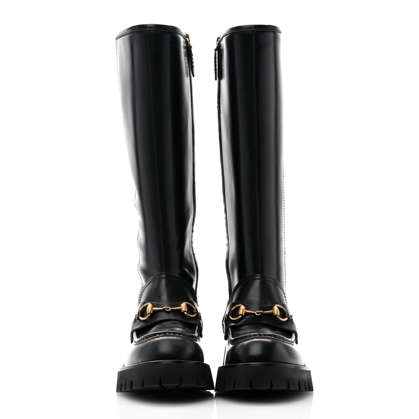 Cordovan Lux Harald Horsebit Knee High Boots 40 Black