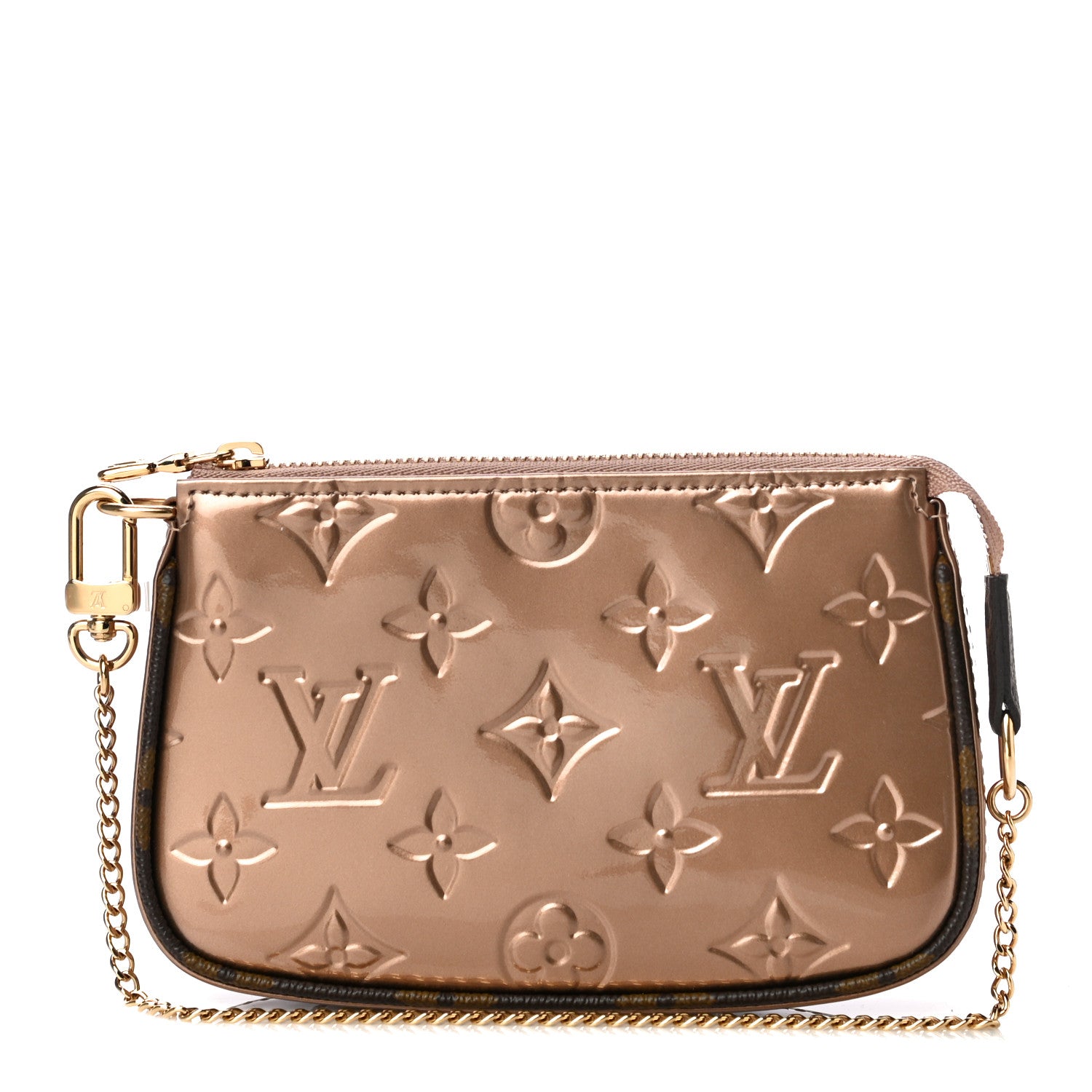 Louis Vuitton Metallic Vernis Mini Pochette Accessories Rose Gold 1 of 9