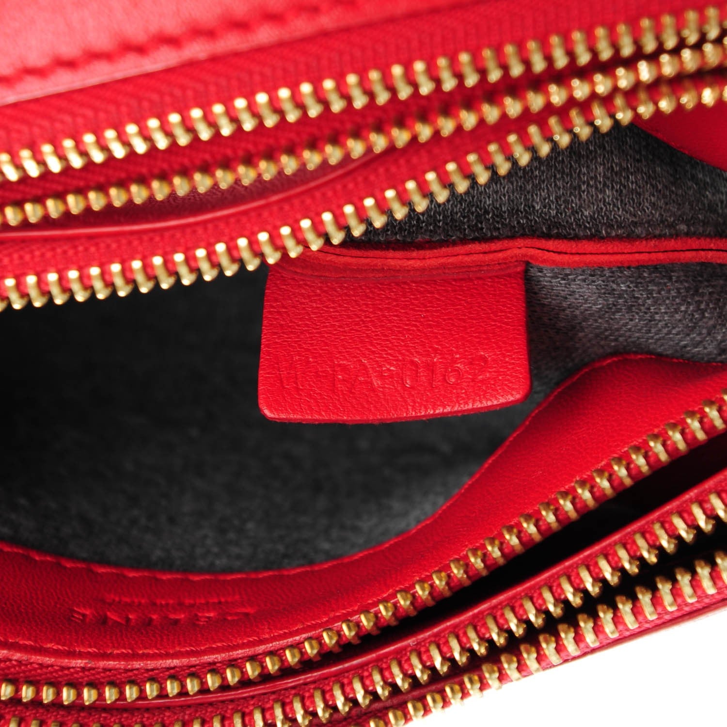 Celine Lambskin Small Trio Crossbody Bag Red 7 of 7