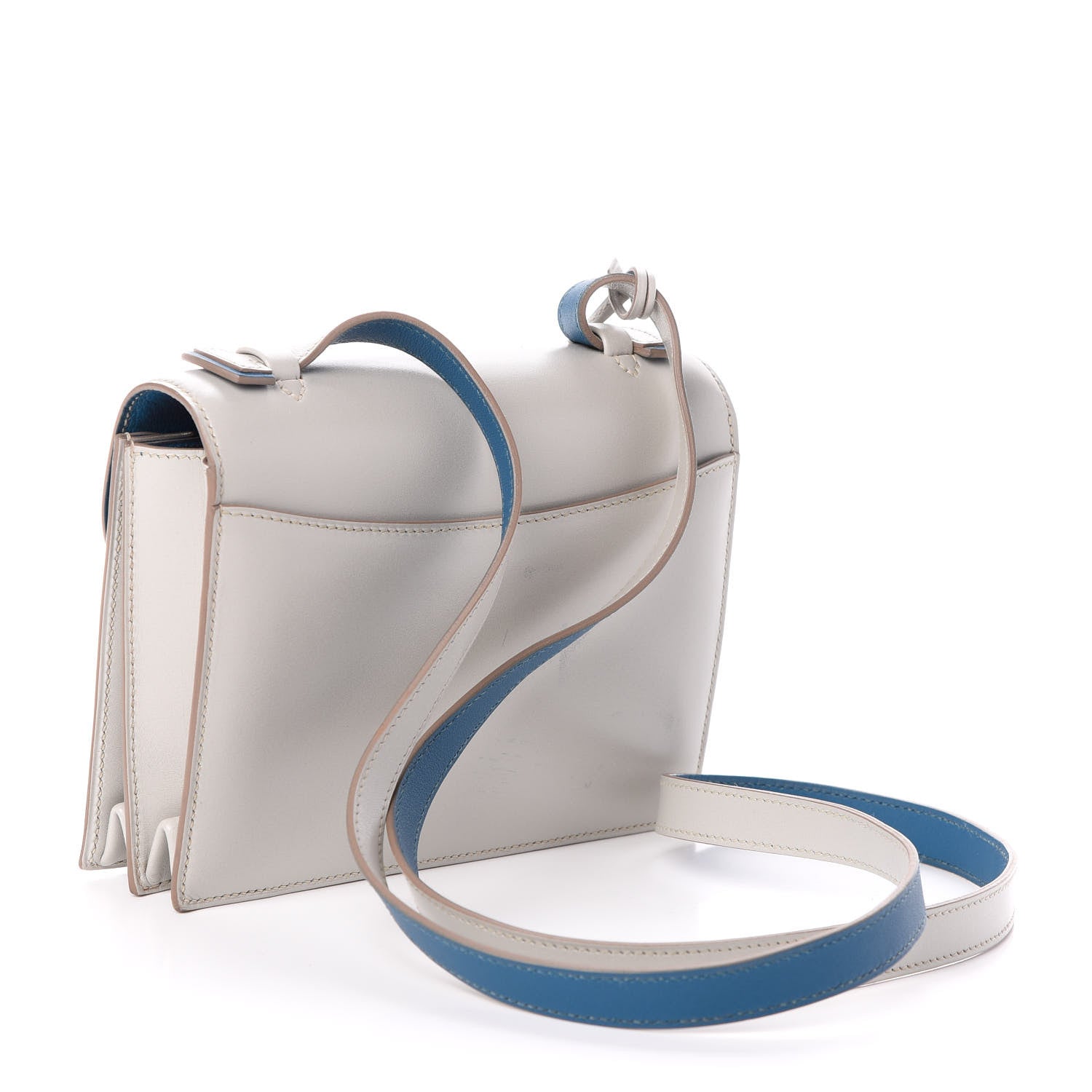 Hermes Tadelakt Chevre Mysore Mini Illico Gris Perle Bleu Izmir 3 of 9