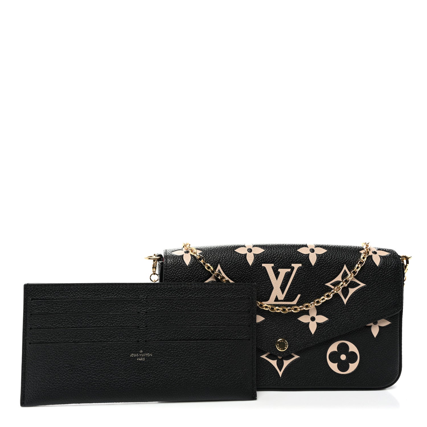 Louis Vuitton Empreinte Monogram Giant Felicie Pochette Black Beige 3 of 9