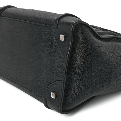 Celine Drummed Calfskin Mini Luggage Black 10 of 10