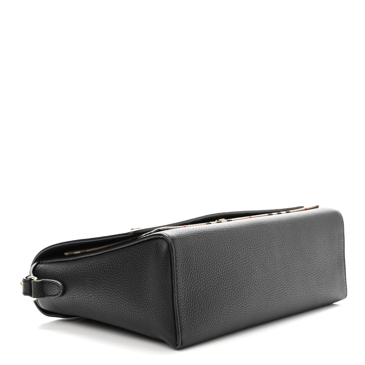 Burberry Grainy Calfskin Vintage Check Note Crossbody Bag Black 4 of 12