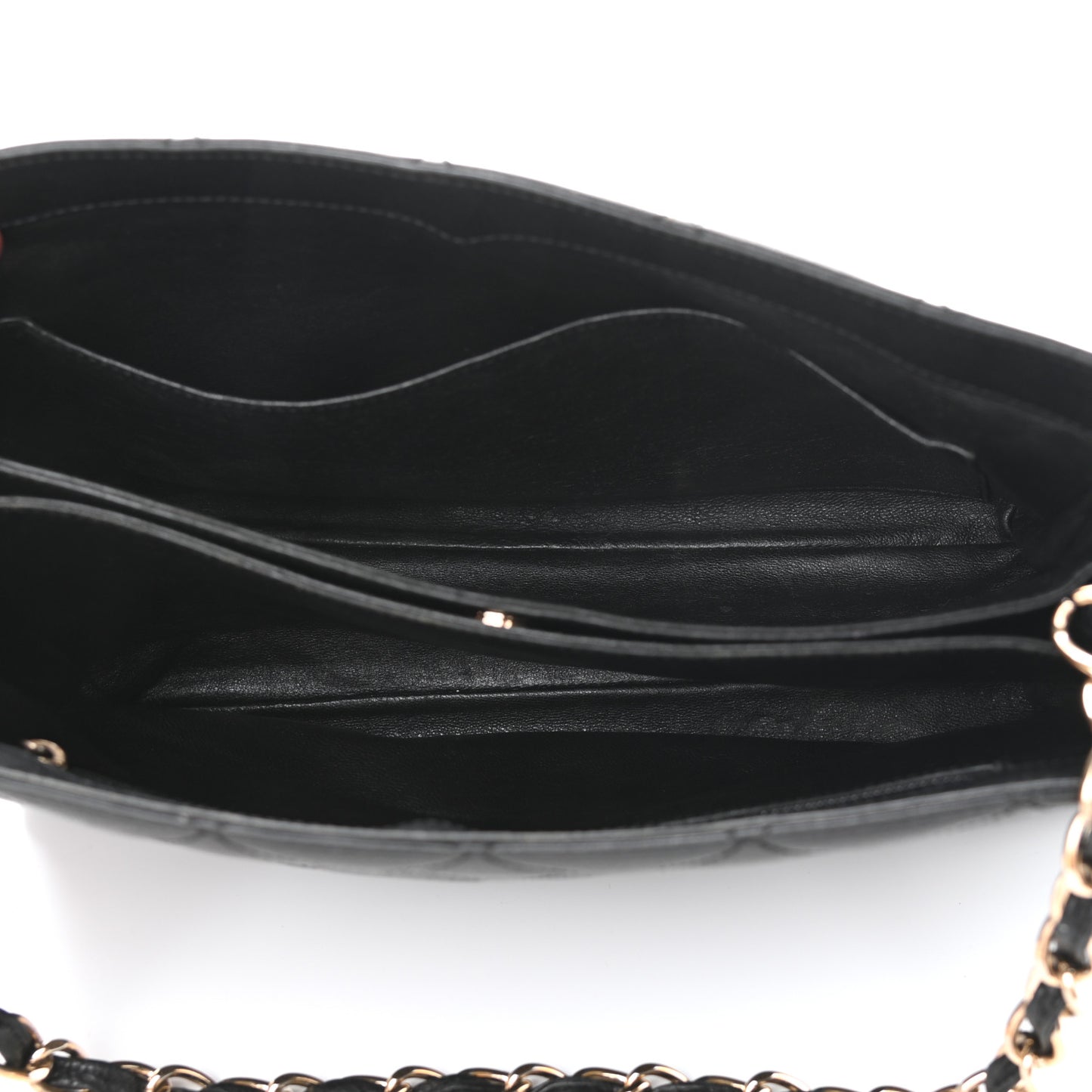 Caviar Quilted Shoulder Bag Black