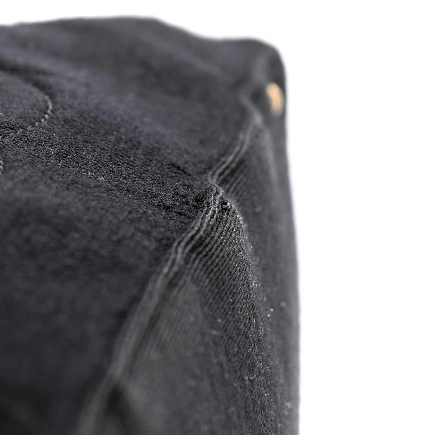 Jersey Square Quilted Bowler Black