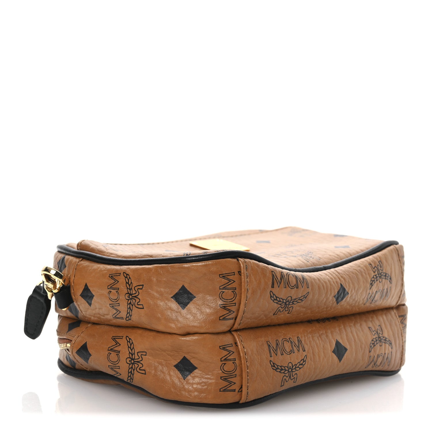 MCM Visetos Mini Camera Crossbody Bag Cognac 1745018 – FASHIONPHILE
