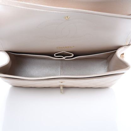 Chanel Pearly Caviar Quilted Jumbo Double Flap Light Beige 5 of 15