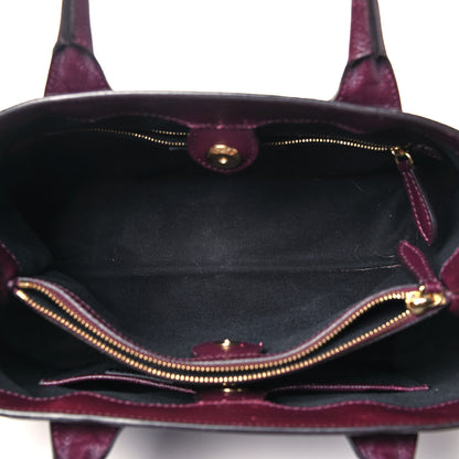 Burberry Grainy Calfskin House Check Medium Banner Tote Elderberry 5 of 15