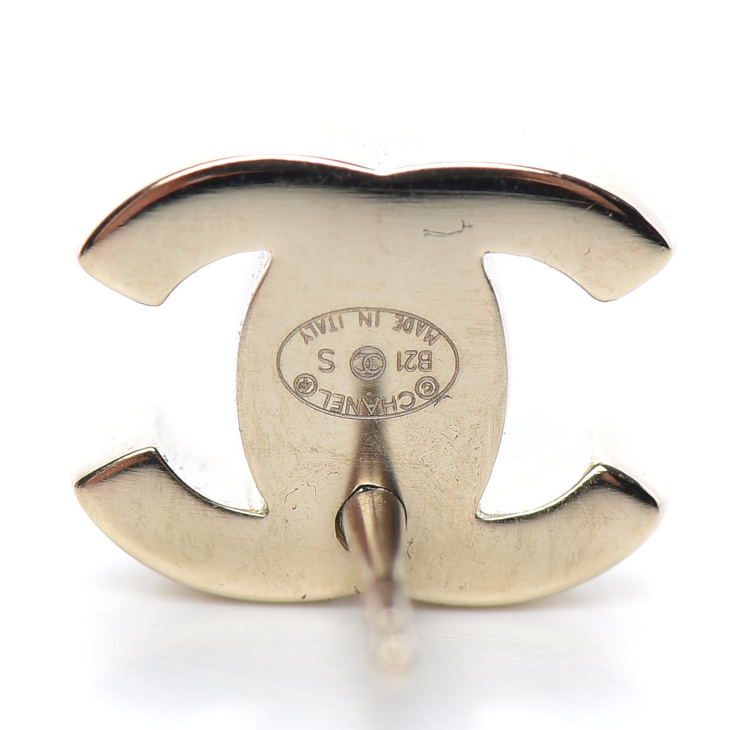 Metal CC Turnlock Earrings Gold