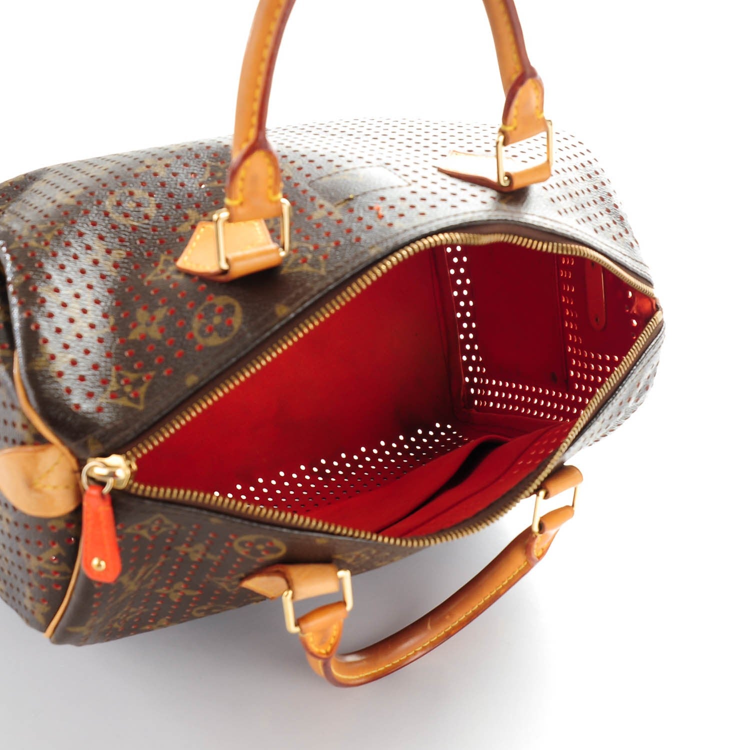 Louis Vuitton Monogram Perforated Speedy 30 Orange 5 of 10