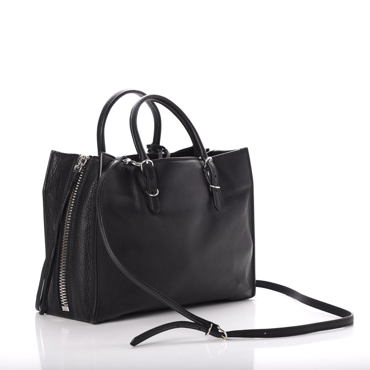 Veau Papier A6 Zip Around Tote Black