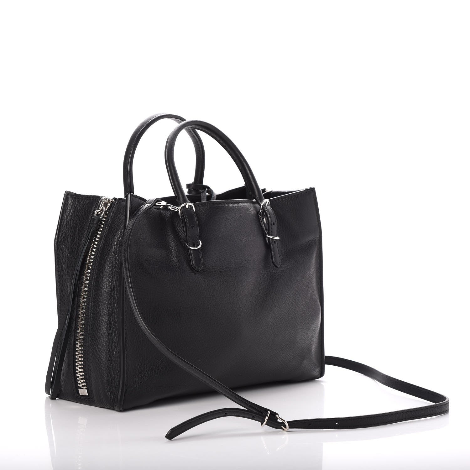 Balenciaga Veau Papier A6 Zip Around Tote Black 4 of 10