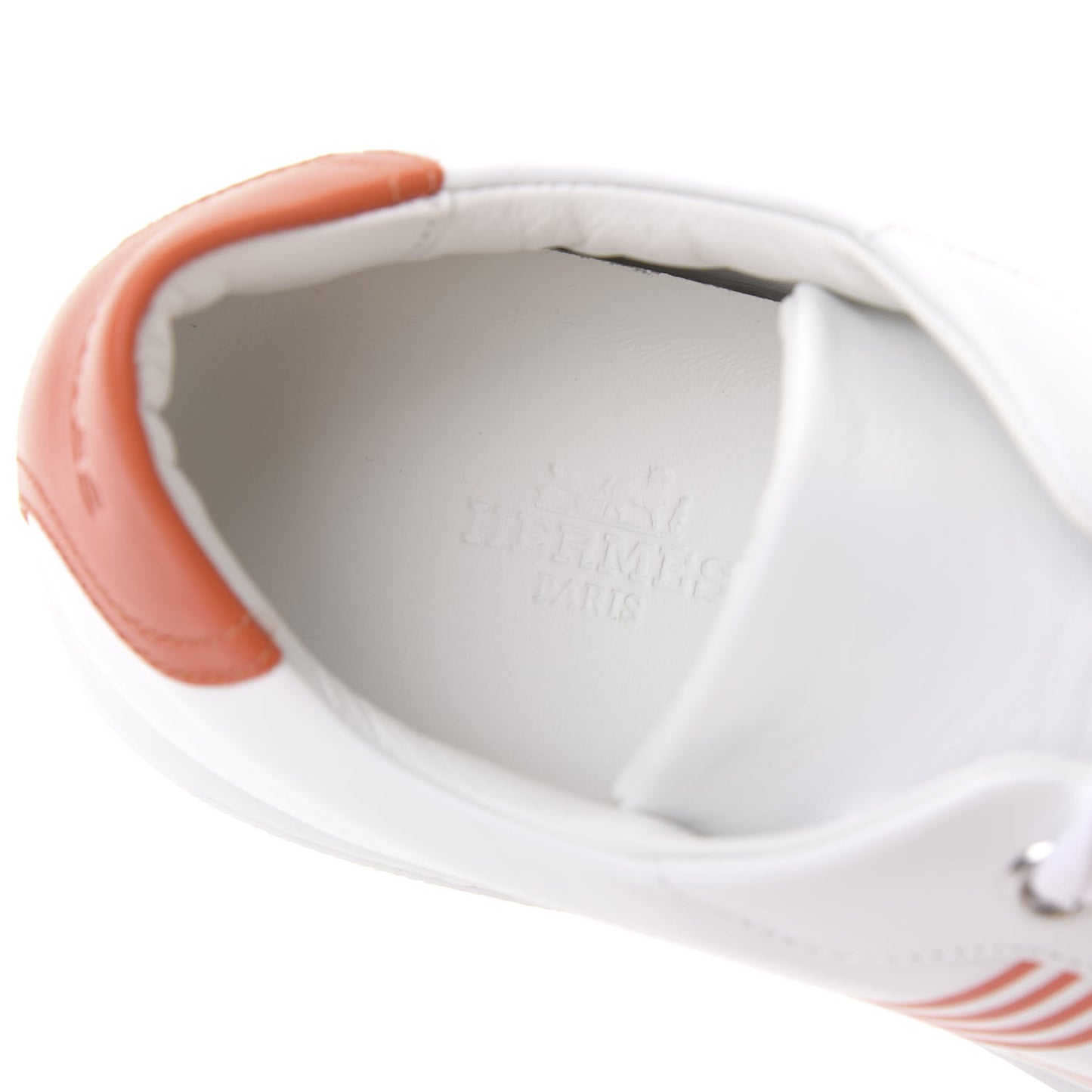 Calfskin Womens Advantage Sneakers 36 White Orange