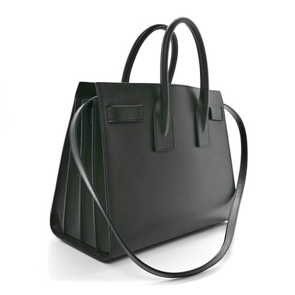 Saint Laurent Grained Calfskin Small Sac De Jour Dark Vert 3 of 13