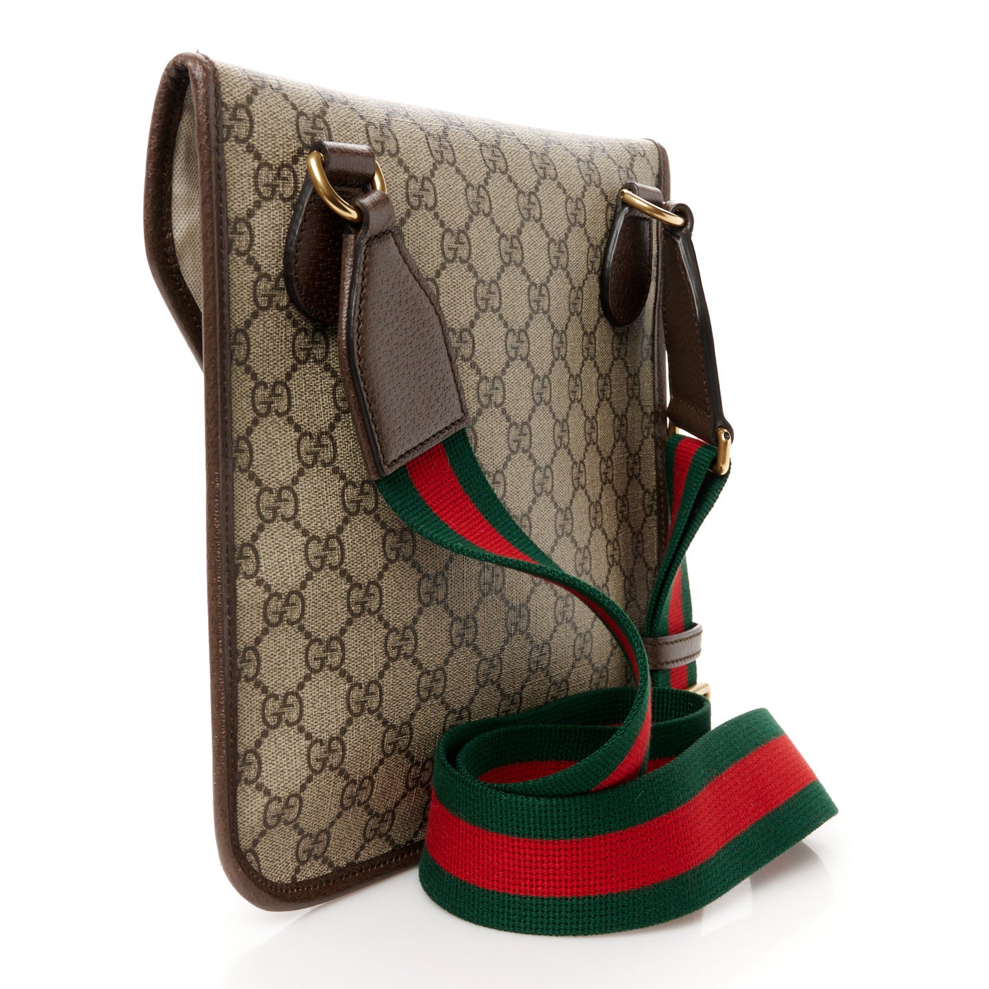 GG Supreme Monogram Web Medium Neo Vintage Flap Messenger Bag Beige New Acero