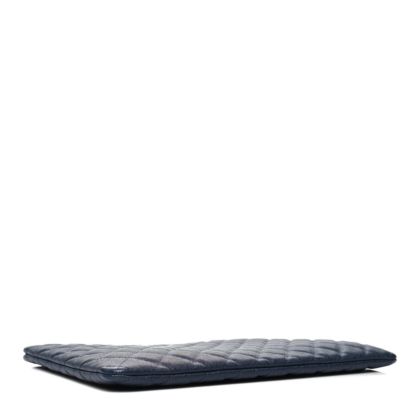 Caviar Quilted Large Cosmetic Case Navy