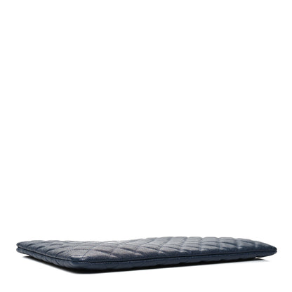 Chanel Caviar Quilted Large Cosmetic Case Navy 4 of 10
