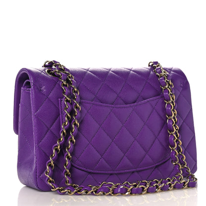 Chanel Caviar Quilted Small Double Flap Dark Purple 2 of 9