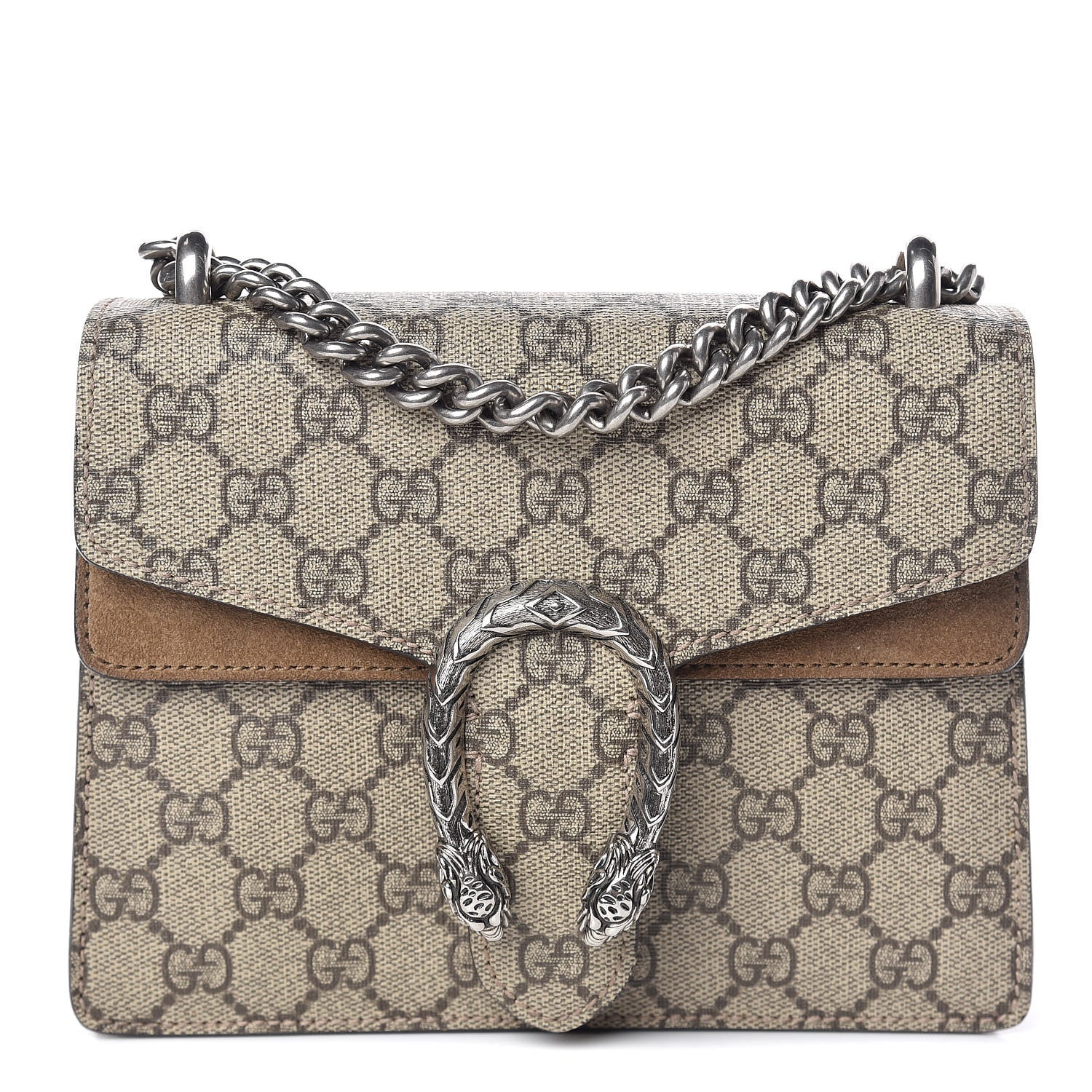 Gucci GG Supreme Monogram Mini Dionysus Shoulder Bag Taupe 1 of 10