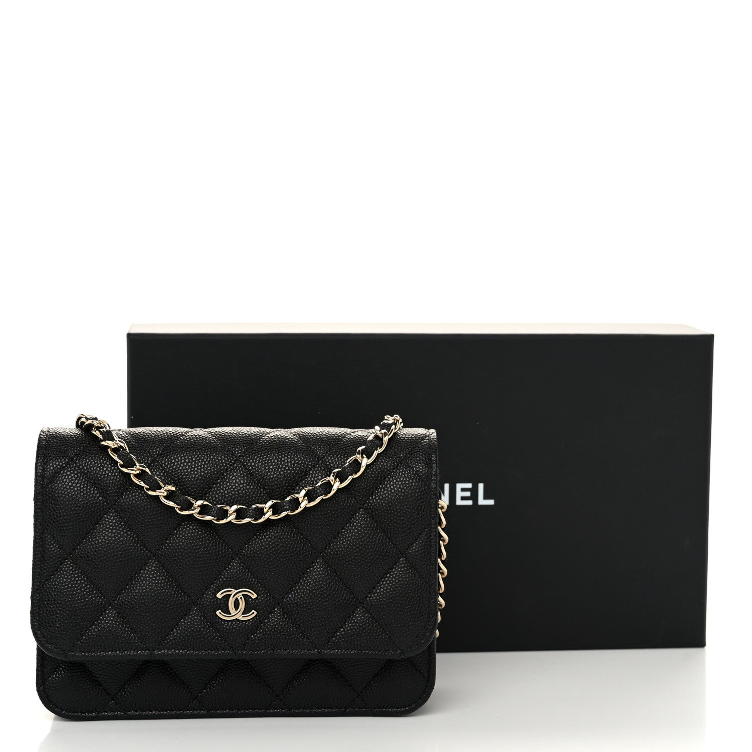 Chanel Caviar Quilted Mini Wallet On Chain WOC Black 11 of 11