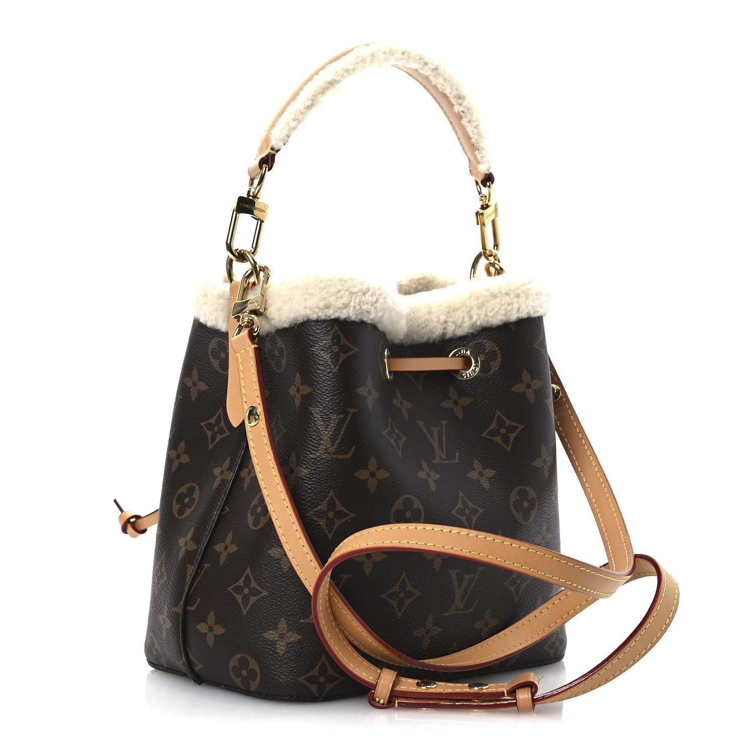 Louis Vuitton Monogram Shearling Cozygram Neonoe BB 3 of 11
