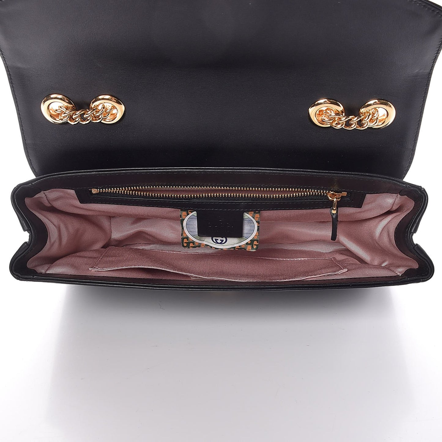 Vitello Palmellato Lux Crystal Medium Rajah Shoulder Bag Black