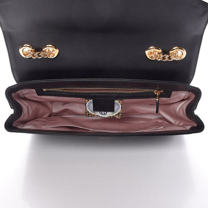 Gucci Vitello Palmellato Lux Crystal Medium Rajah Shoulder Bag Black 5 of 7