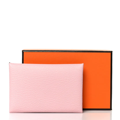 Hermes Chevre Mysore Calvi Card Case Rose Sakura 8 of 8