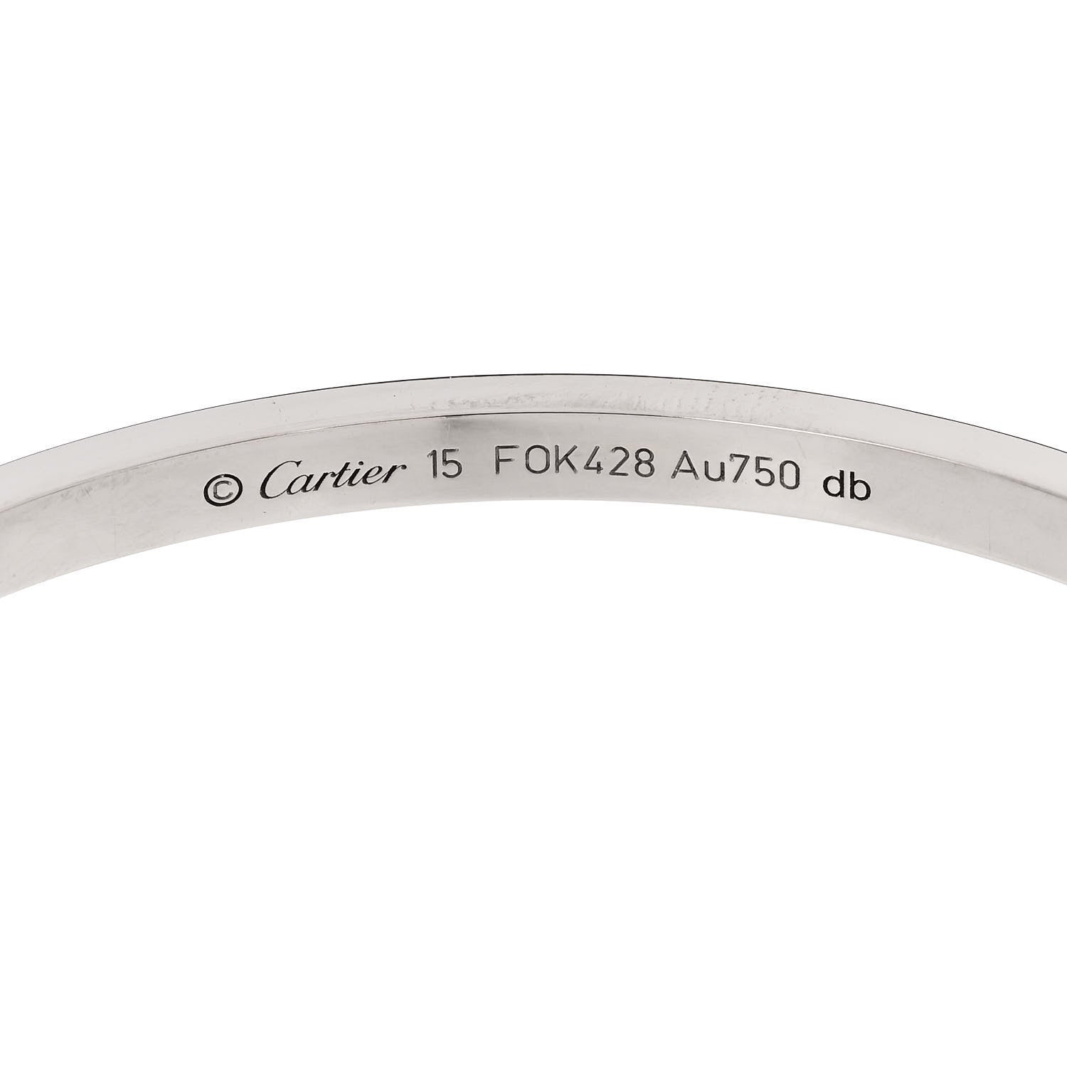 Cartier 18K White Gold Small LOVE Bracelet 15 6 of 8